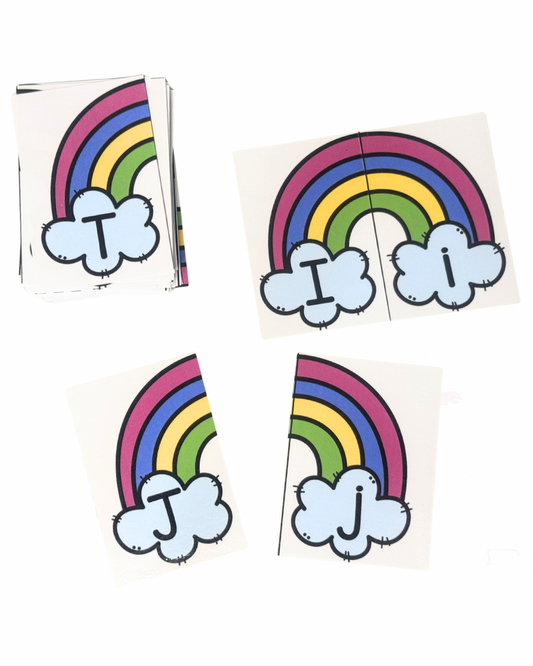 Letter matching puzzle cards