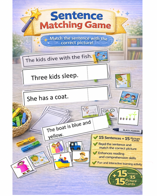 Sentence Matching Activity – Read & Match