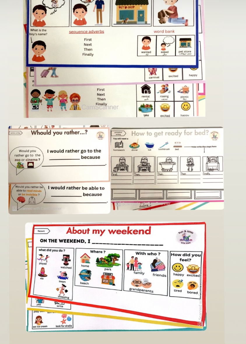 Creative writing cards