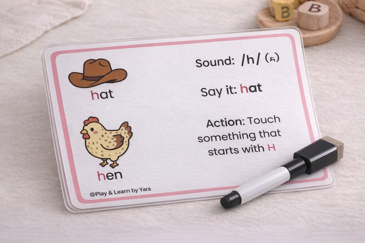 Reusable Double-Sided Alphabet Flash Cards for Kids (Write & Wipe)