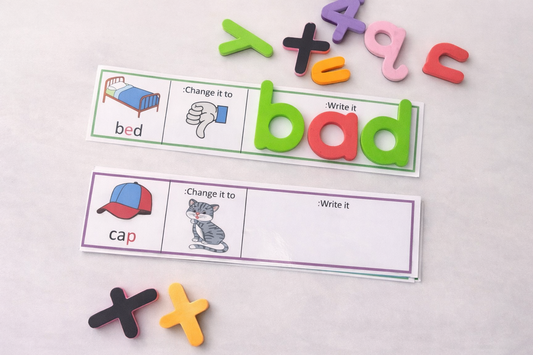 CVC Word Change Activity with Magnetic Letters