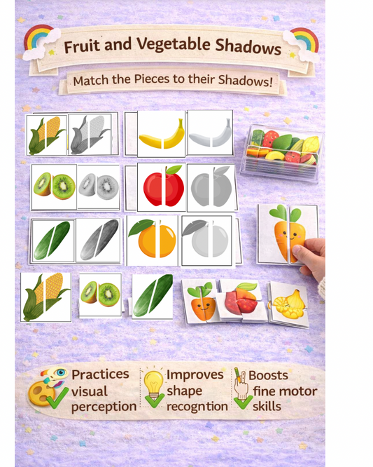 Fruit and Vegetable Shadow Matching Activity