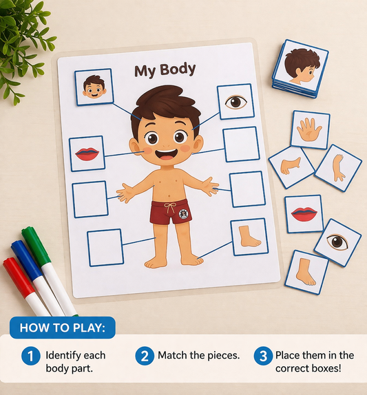 My Body Matching Activity for Kids