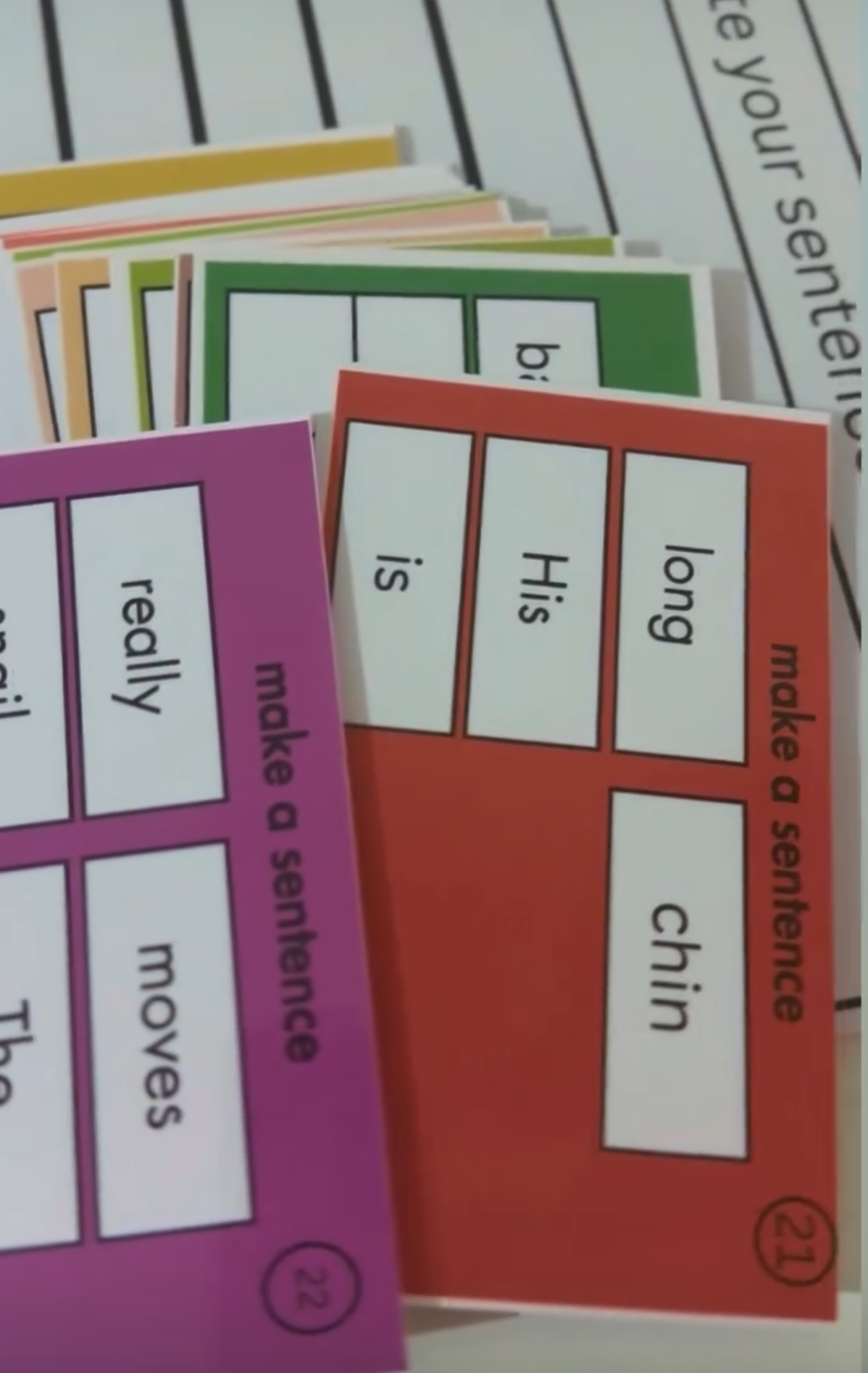 Sentence Building Activity
